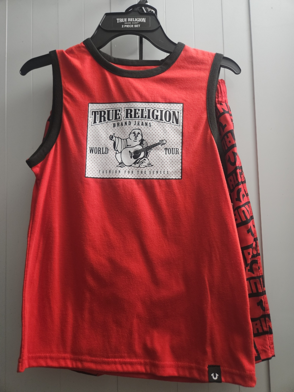 True Religion Kids' Red Sleeveless Graphic Tank Top